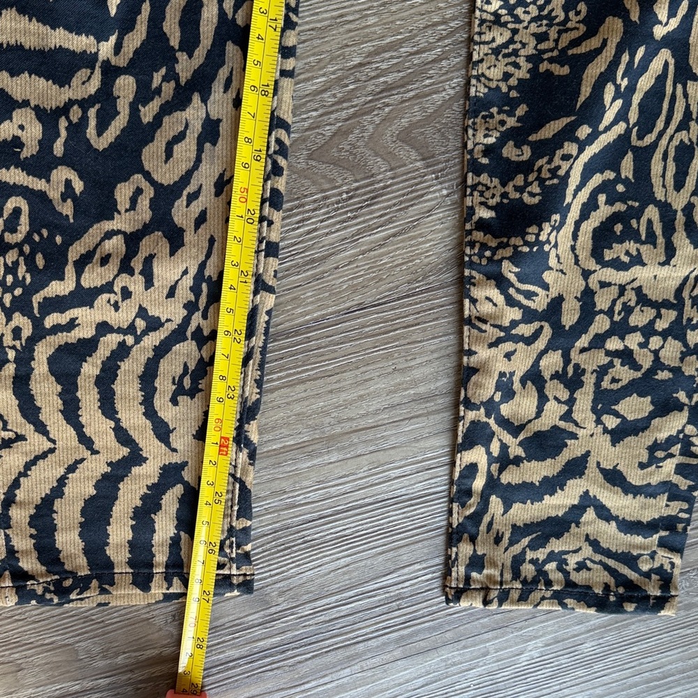 7 For All Mankind Leopard Print Ankle Skinny Jeans Size: 28 - Picture 6 of 8